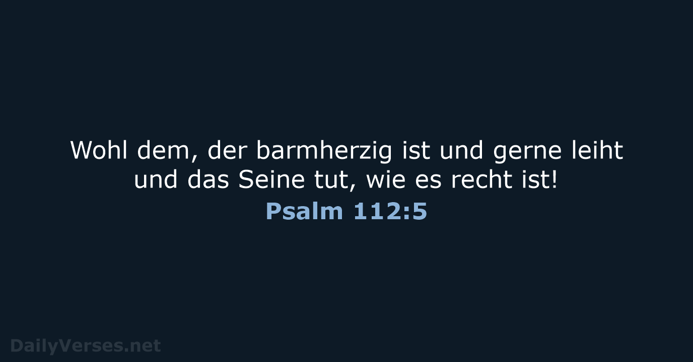 Psalm 112:5 - LUT