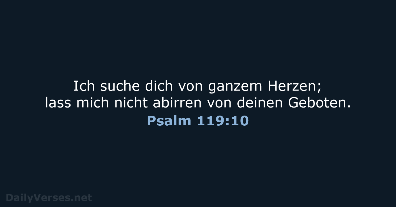 Psalm 119:10 - LUT