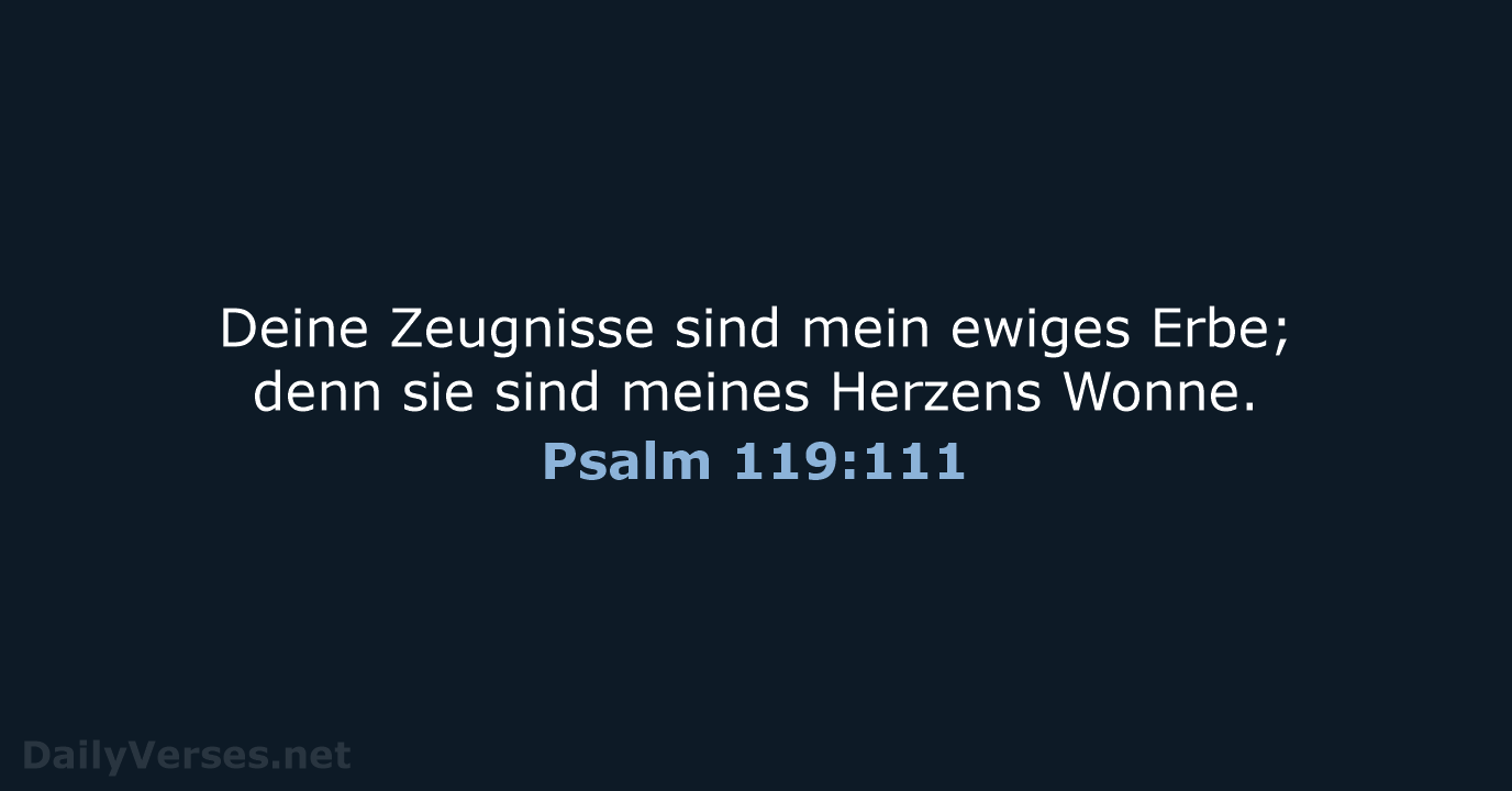 Psalm 119:111 - LUT
