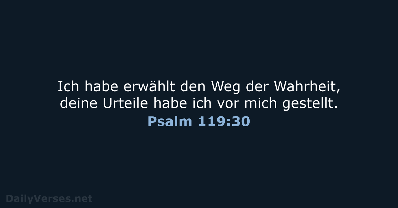 Psalm 119:30 - LUT