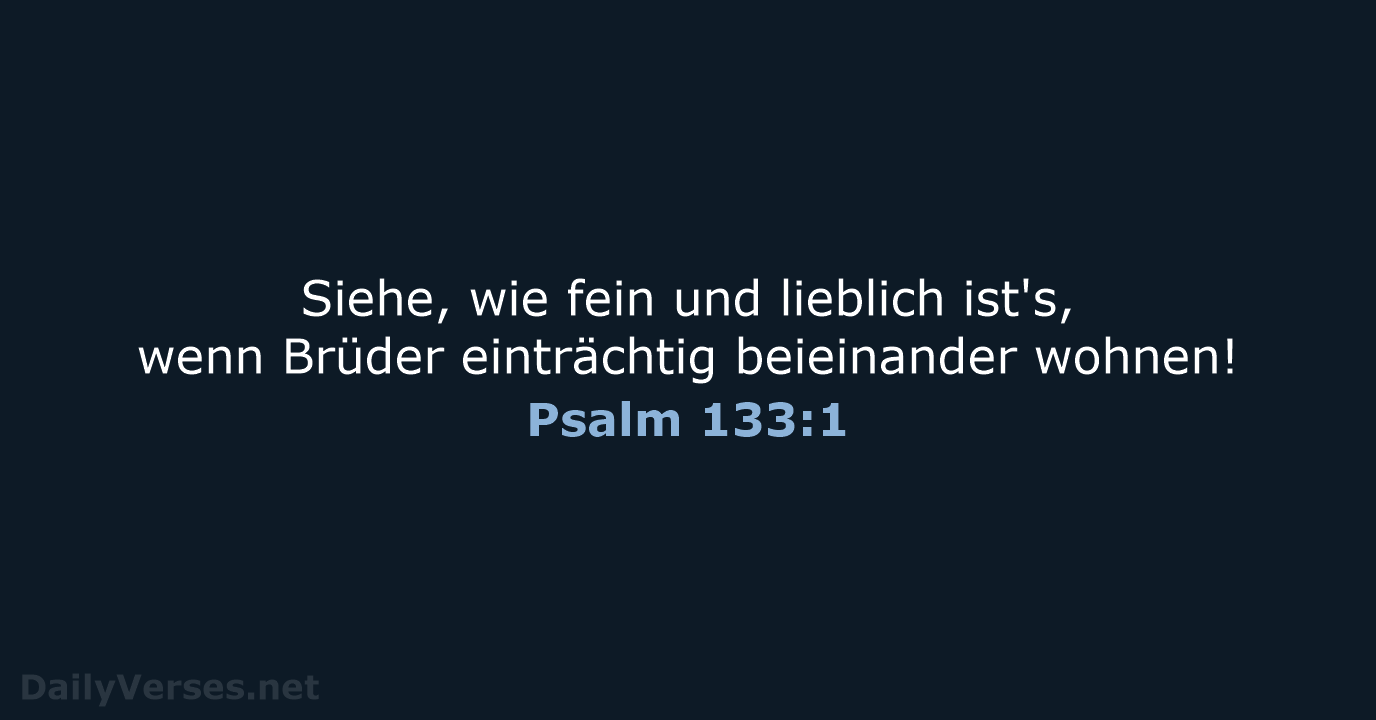 Psalm 133:1 - LUT