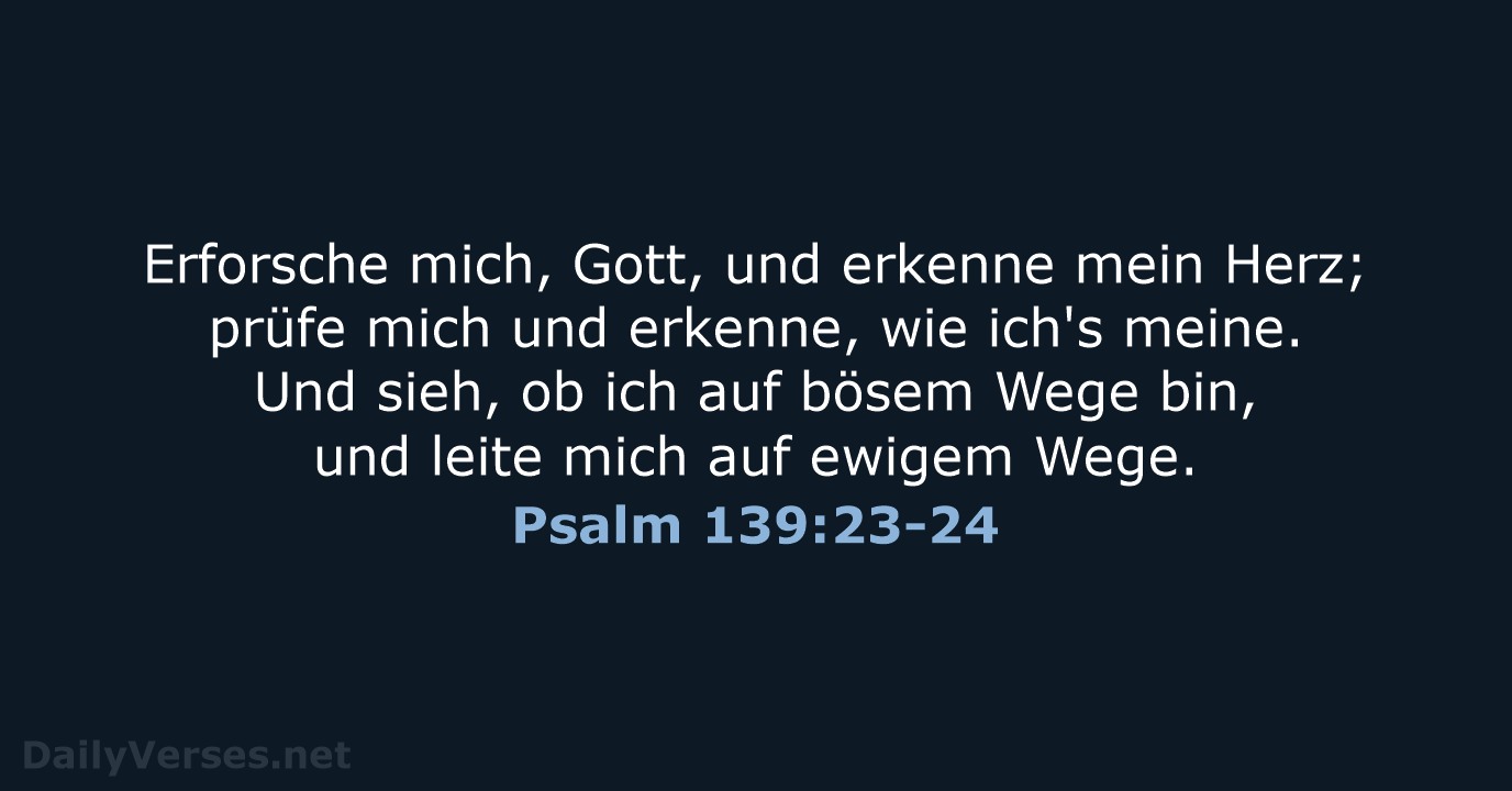 Psalm 139:23-24 - LUT