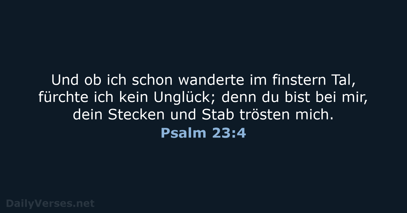 Psalm 23:4 - LUT