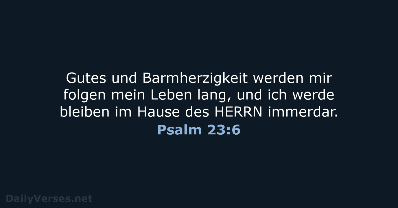 Psalm 23:6 - LUT
