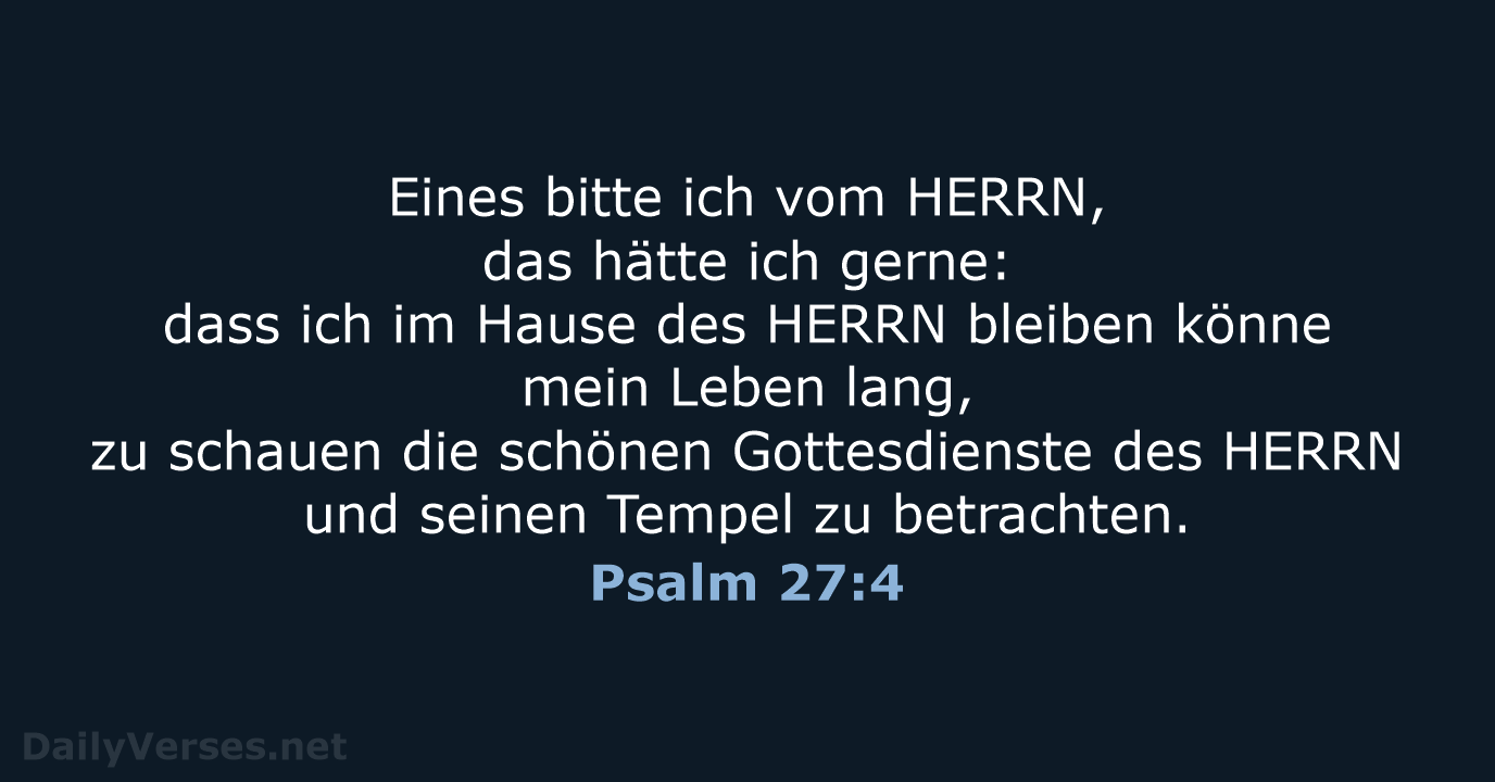 Psalm 27:4 - LUT