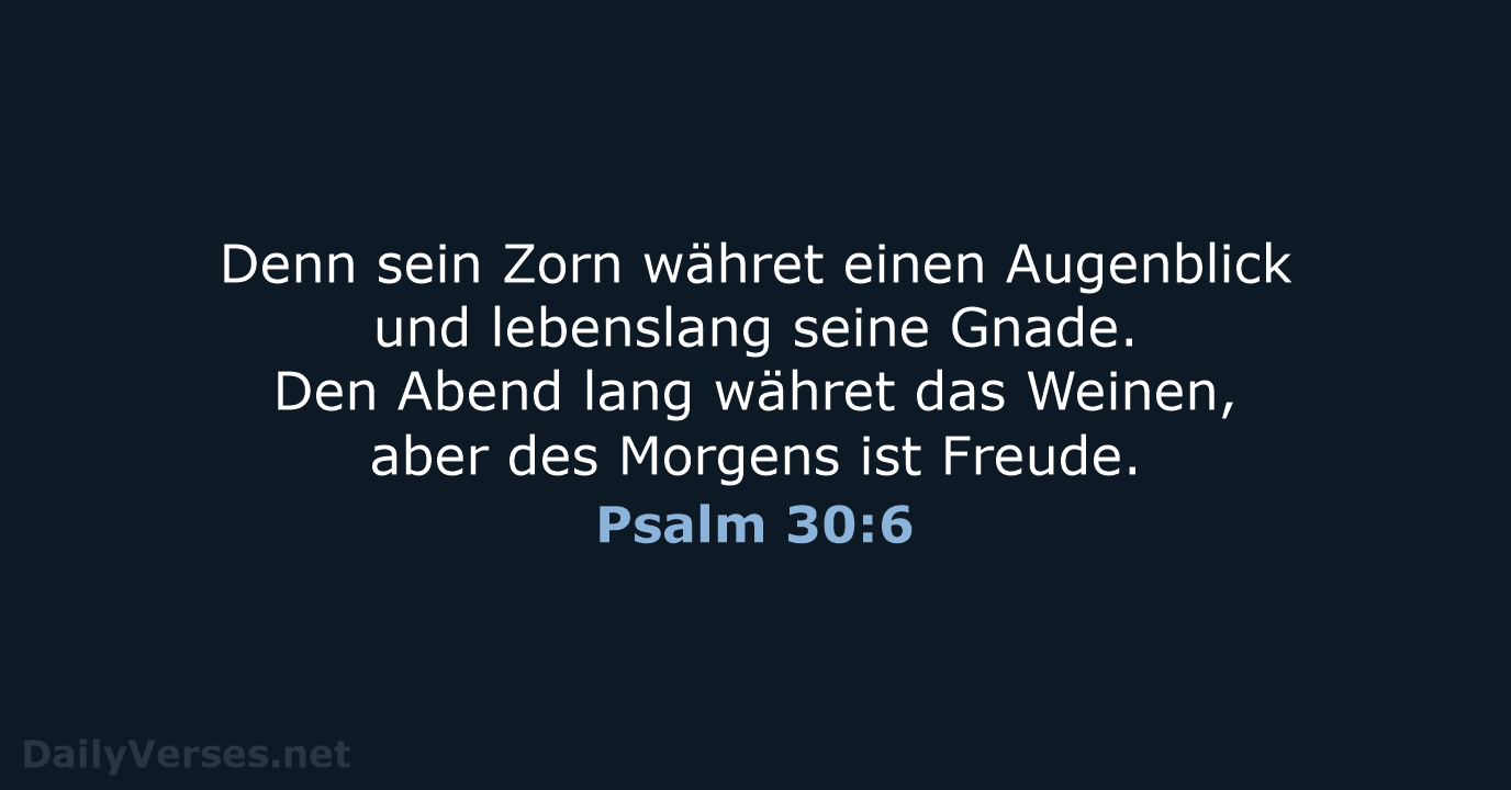 Psalm 30:6 - LUT
