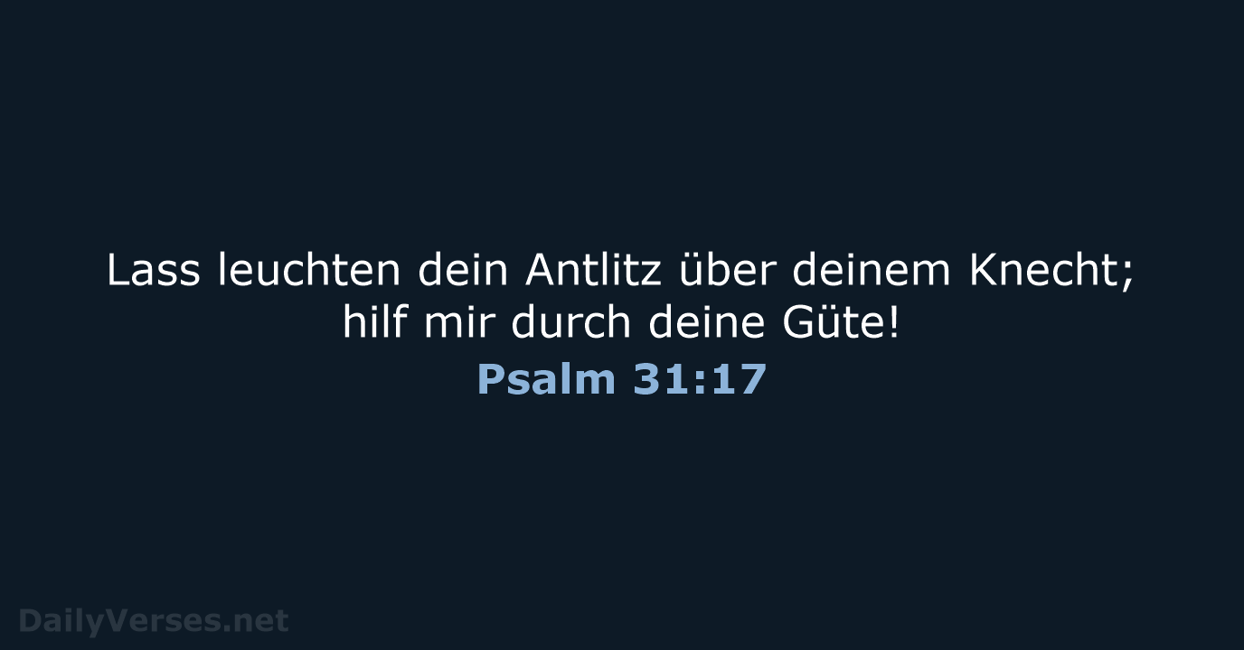 Psalm 31:17 - LUT