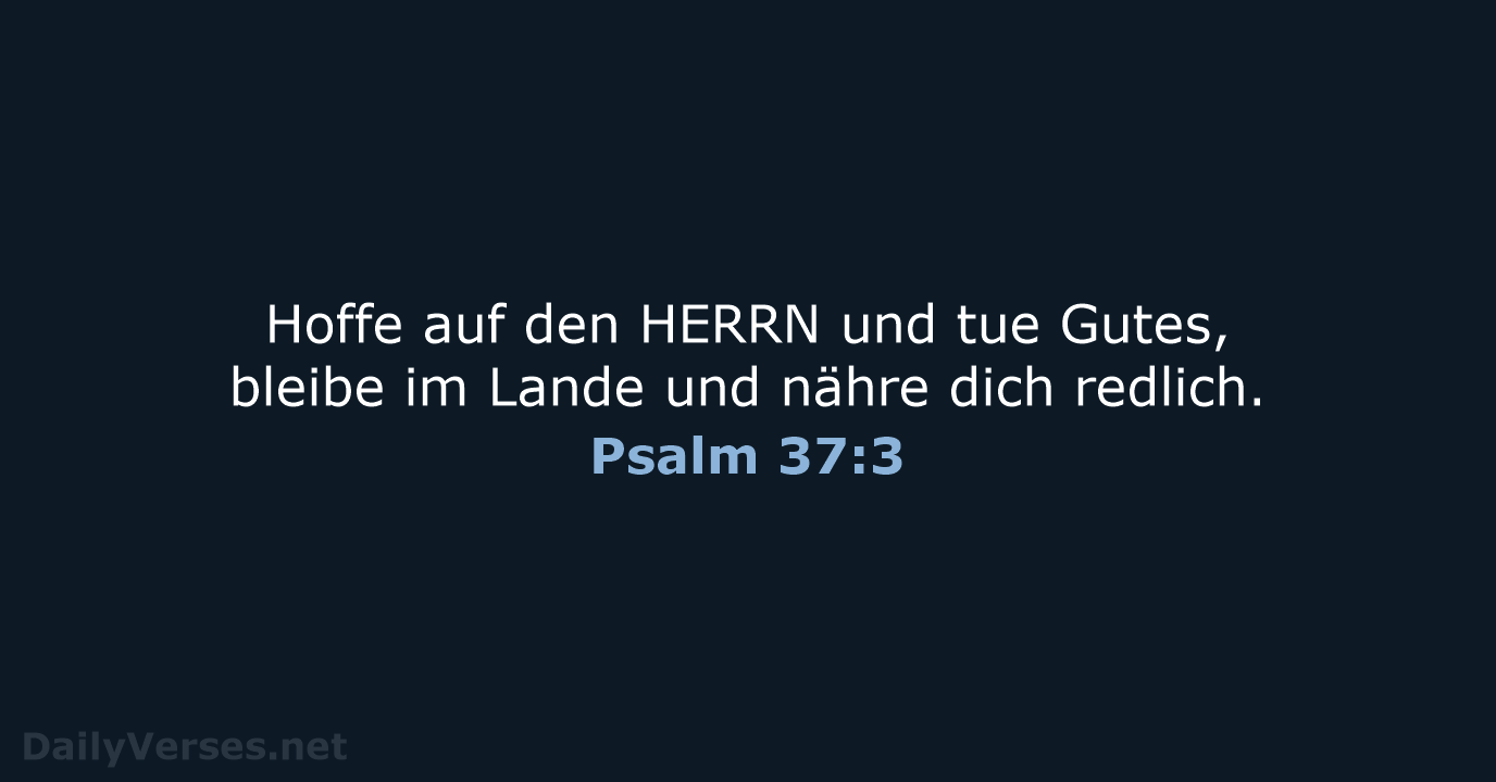 Psalm 37:3 - LUT