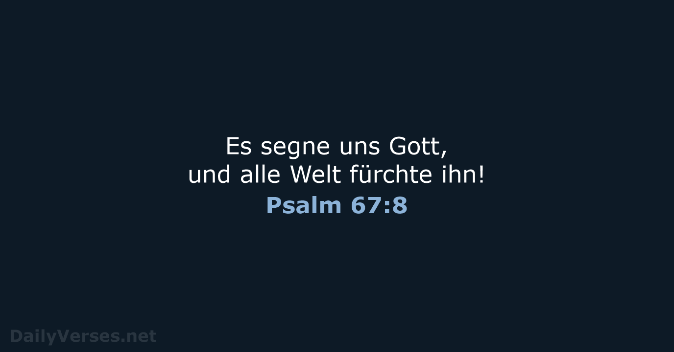 Psalm 67:8 - LUT