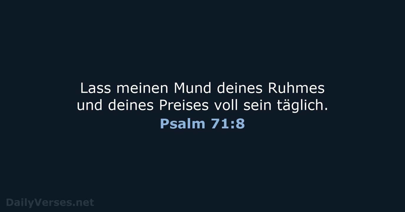 Psalm 71:8 - LUT