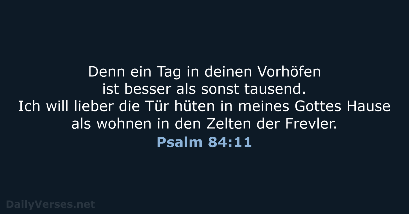 Psalm 84:11 - LUT