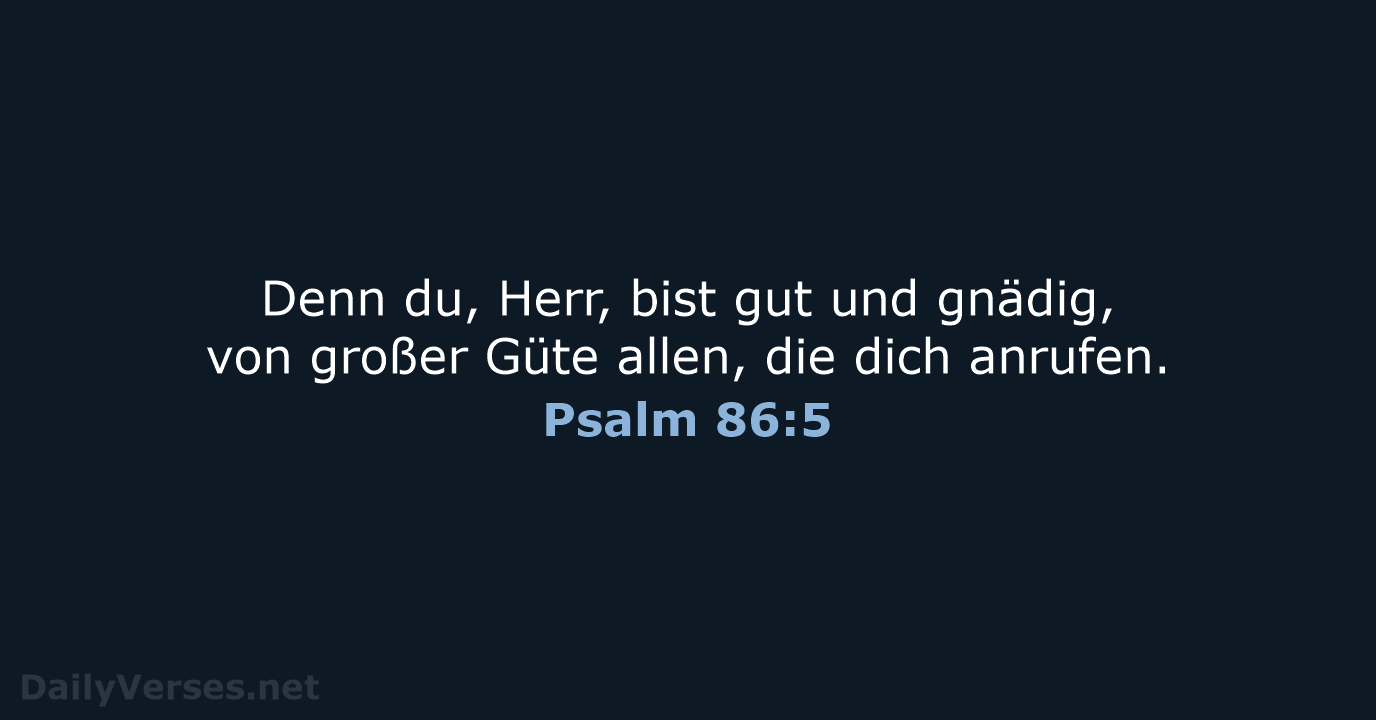 Psalm 86:5 - LUT
