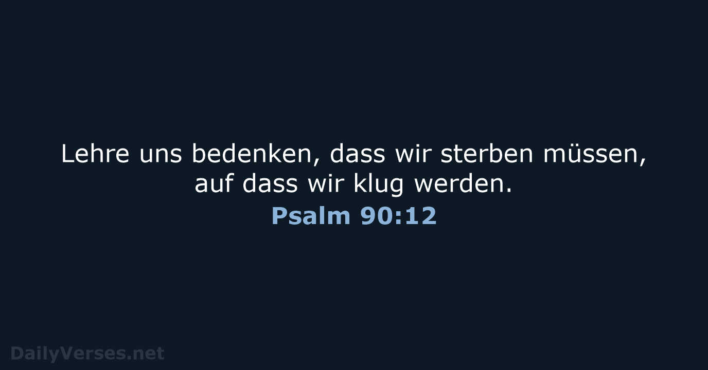 Psalm 90:12 - LUT