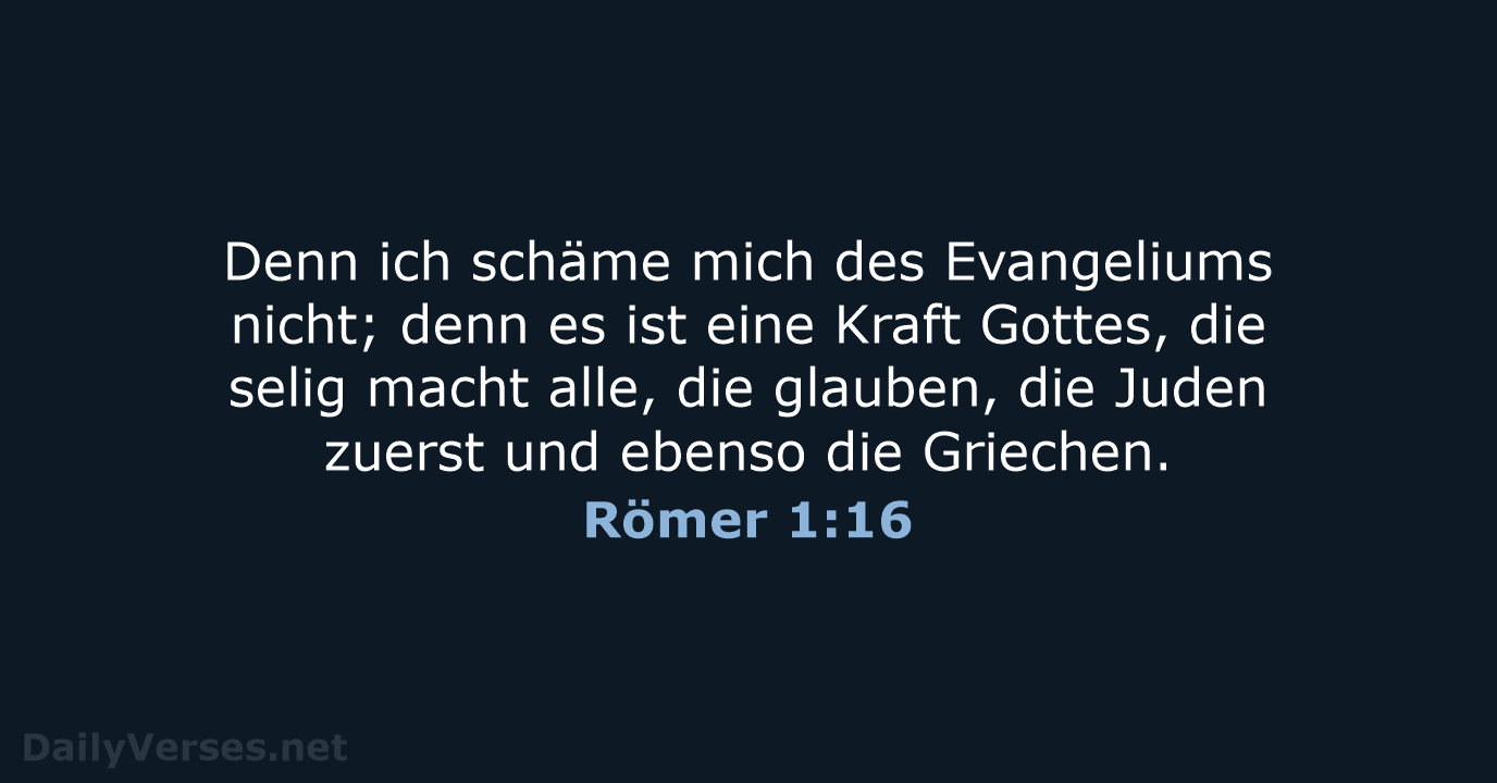 Römer 1:16 - LUT