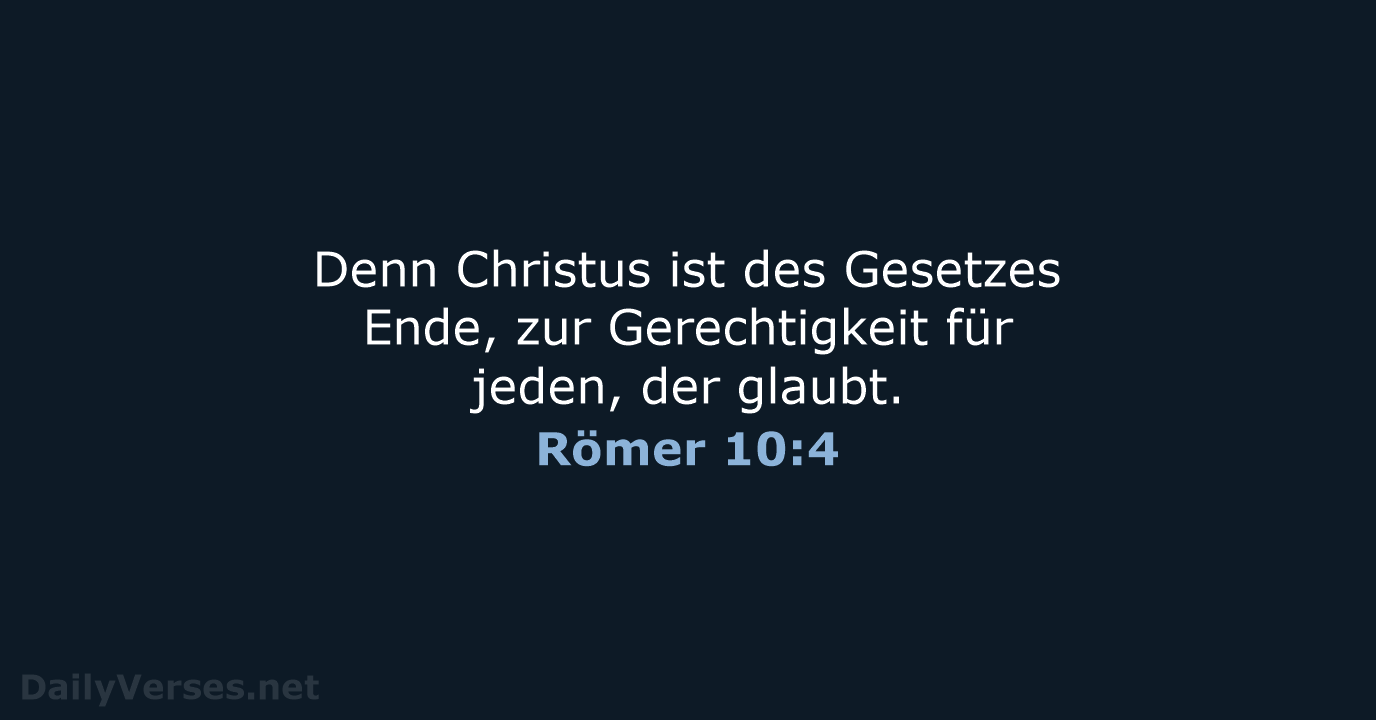 Römer 10:4 - LUT