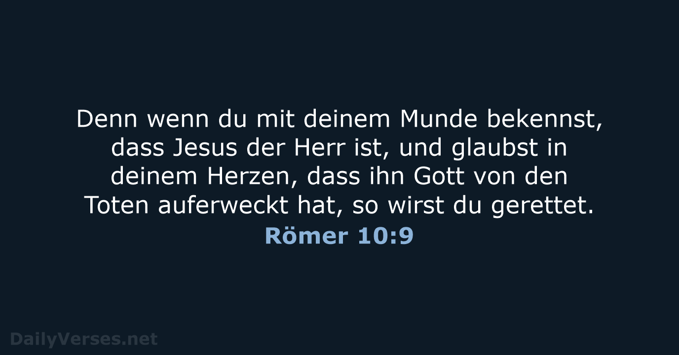 Römer 10:9 - LUT