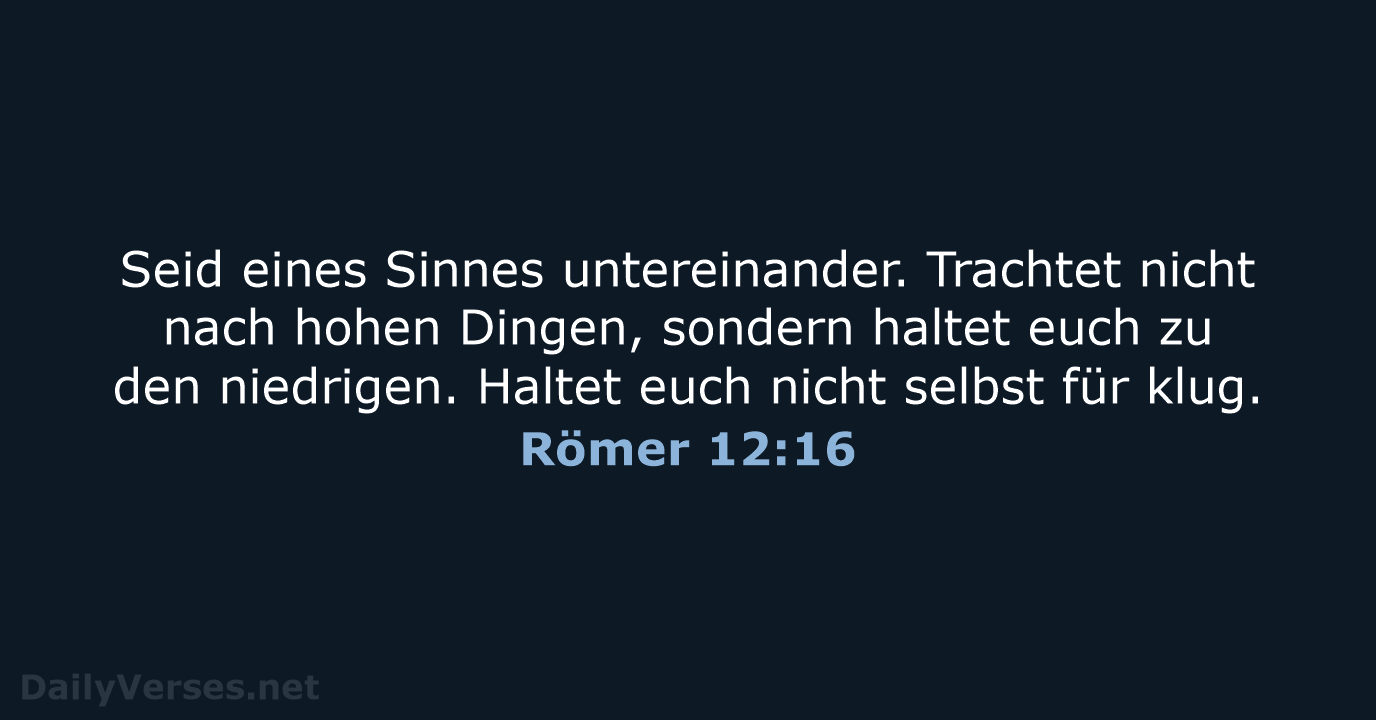 Römer 12:16 - LUT