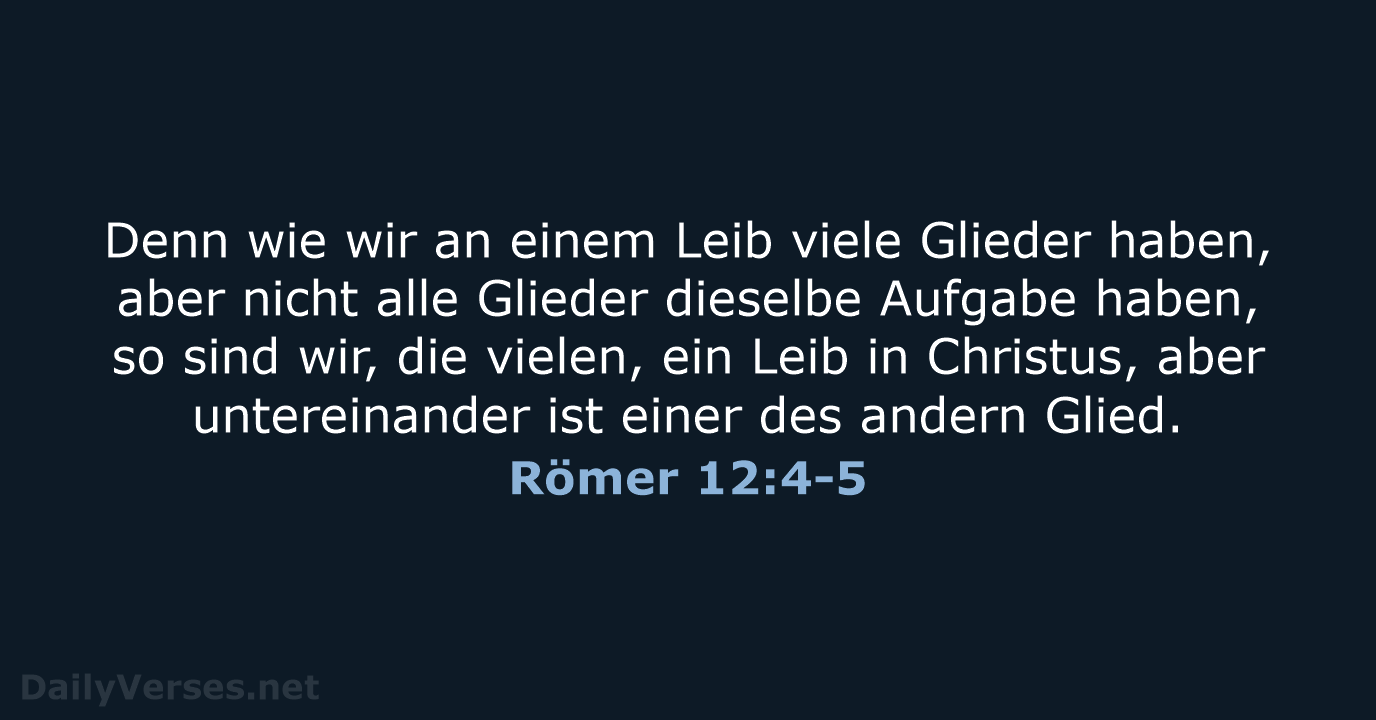 Römer 12:4-5 - LUT