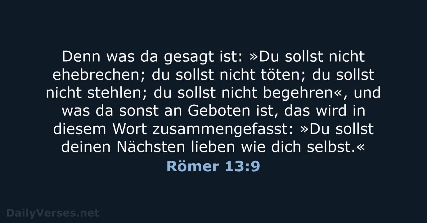 Römer 13:9 - LUT