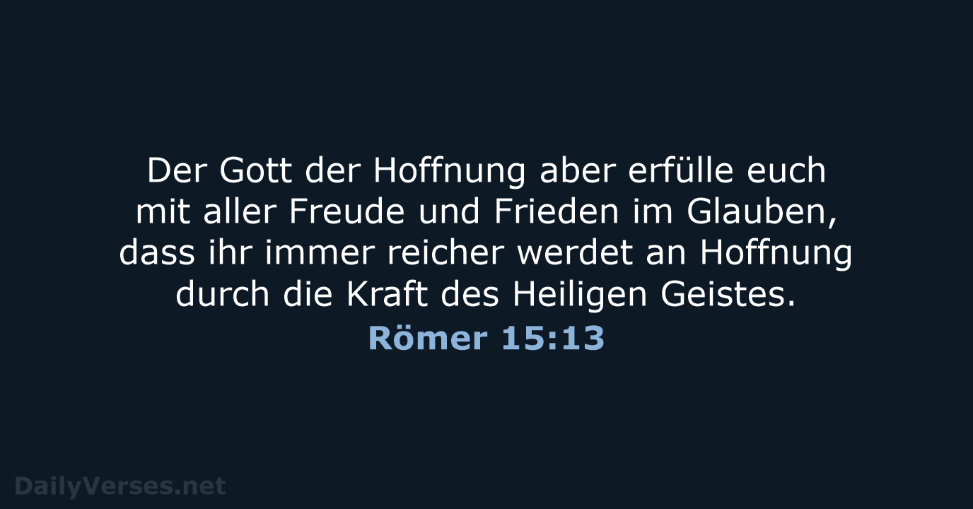 Römer 15:13 - LUT