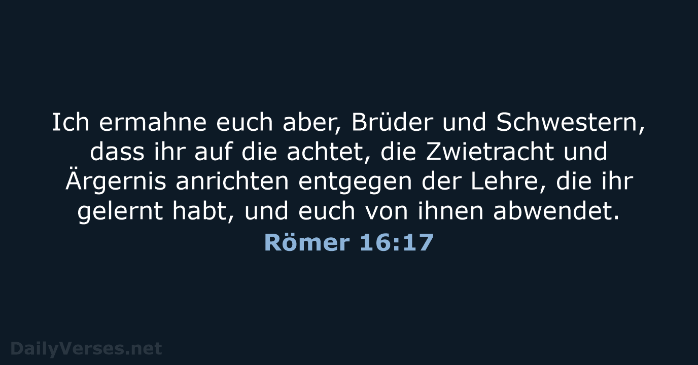 Römer 16:17 - LUT