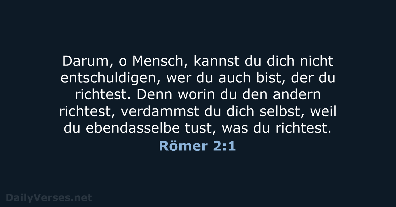 Römer 2:1 - LUT