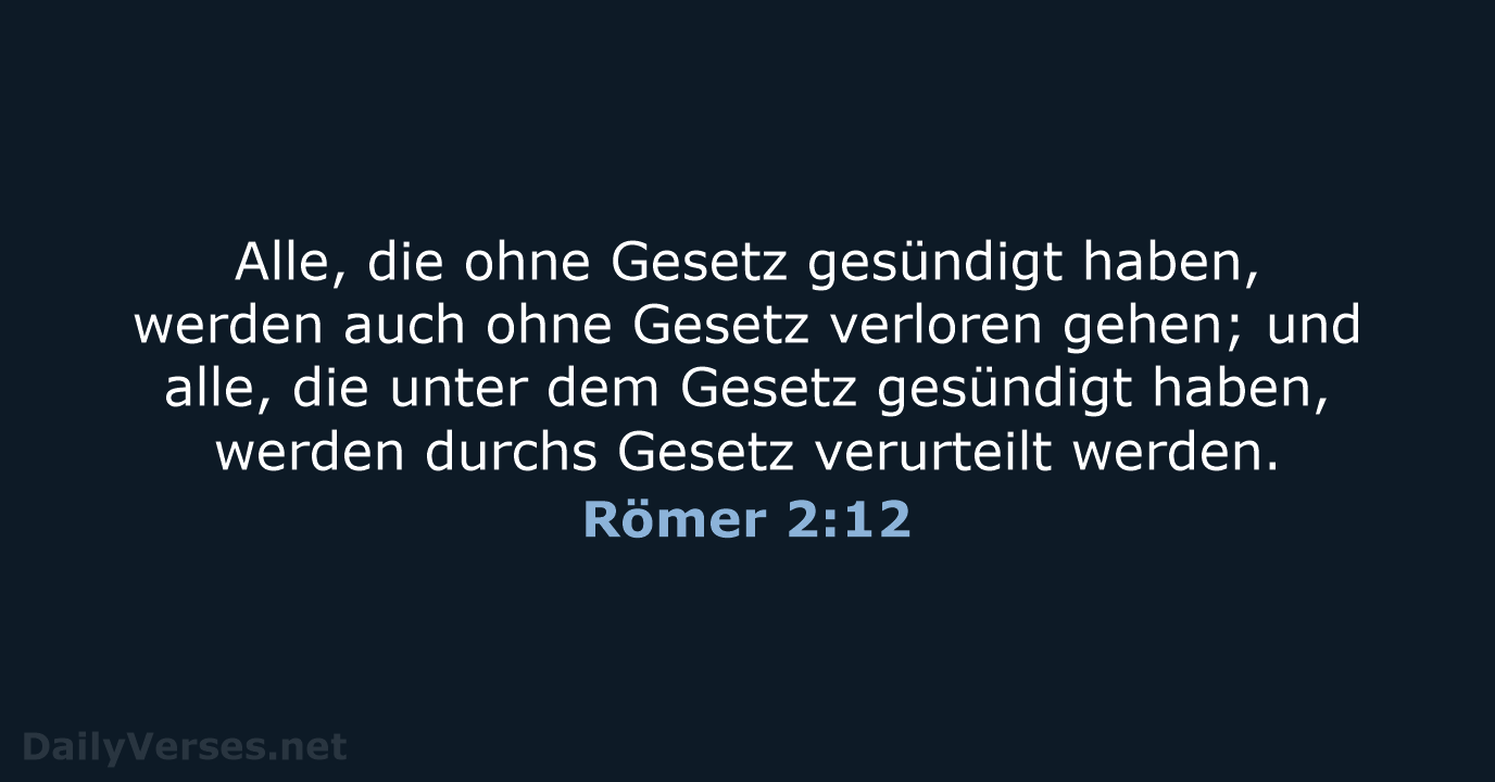 Römer 2:12 - LUT