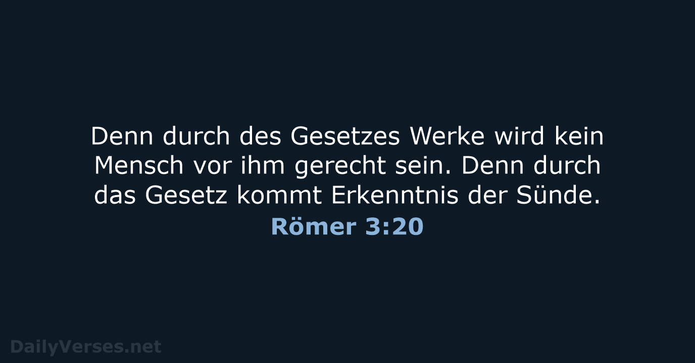 Römer 3:20 - LUT
