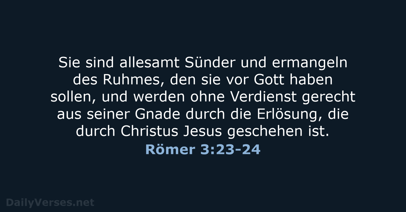 Römer 3:23-24 - LUT