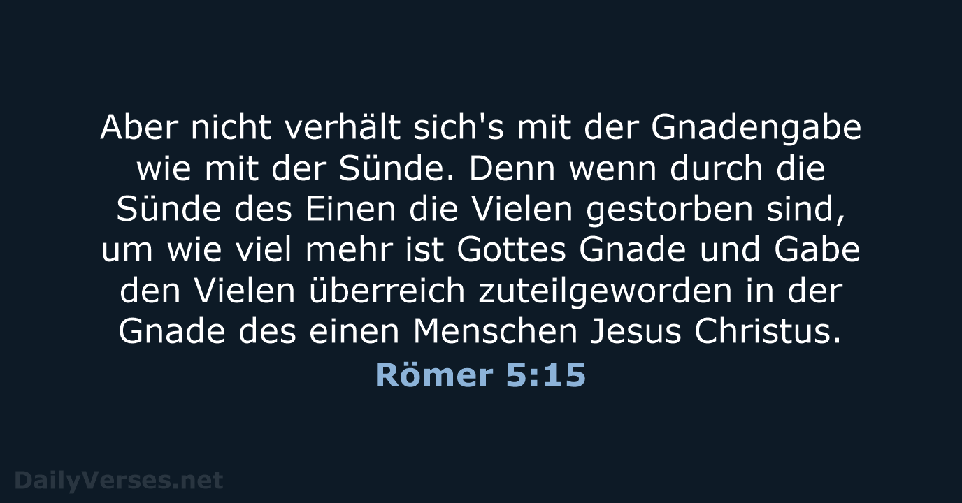 Römer 5:15 - LUT