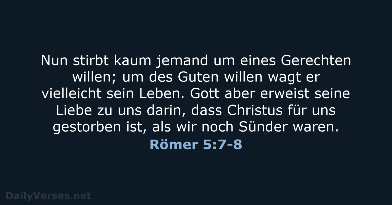 Römer 5:7-8 - LUT