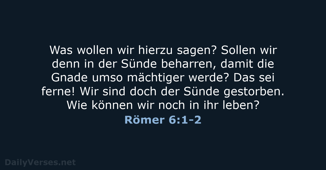 Römer 6:1-2 - LUT
