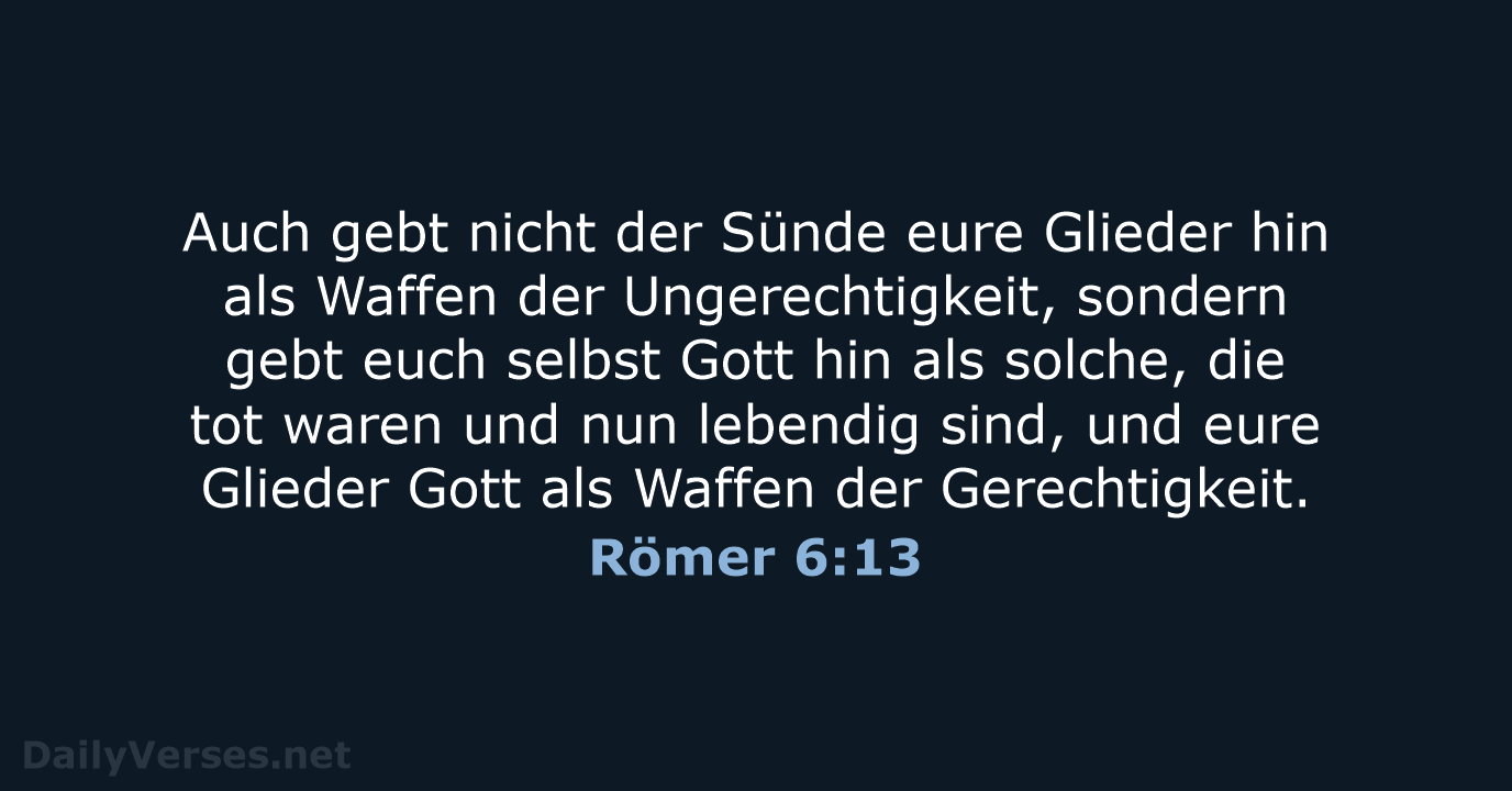 Römer 6:13 - LUT