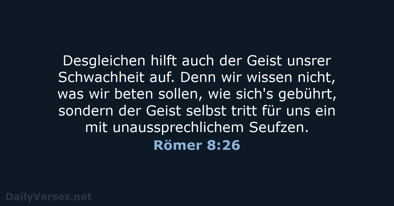 Römer 8:26 - LUT