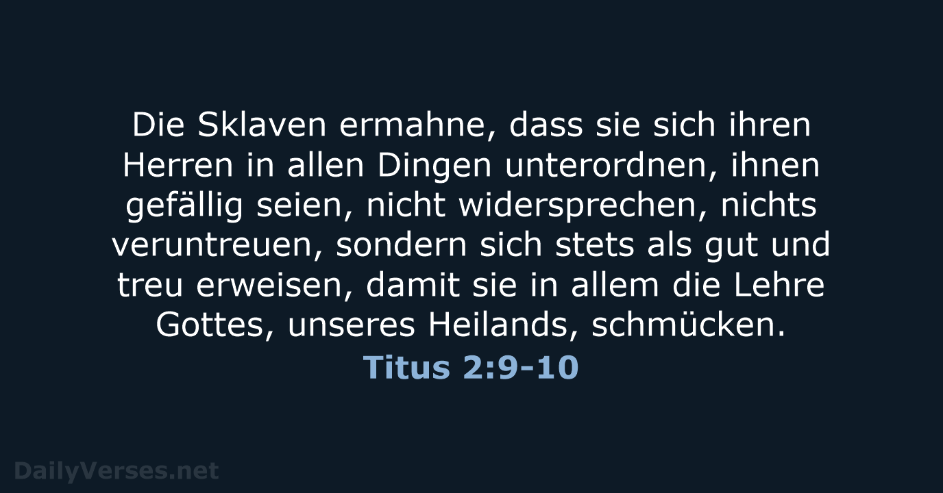 Titus 2:9-10 - LUT