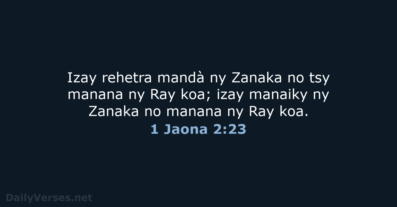 1 Jaona 2:23 - MG1865