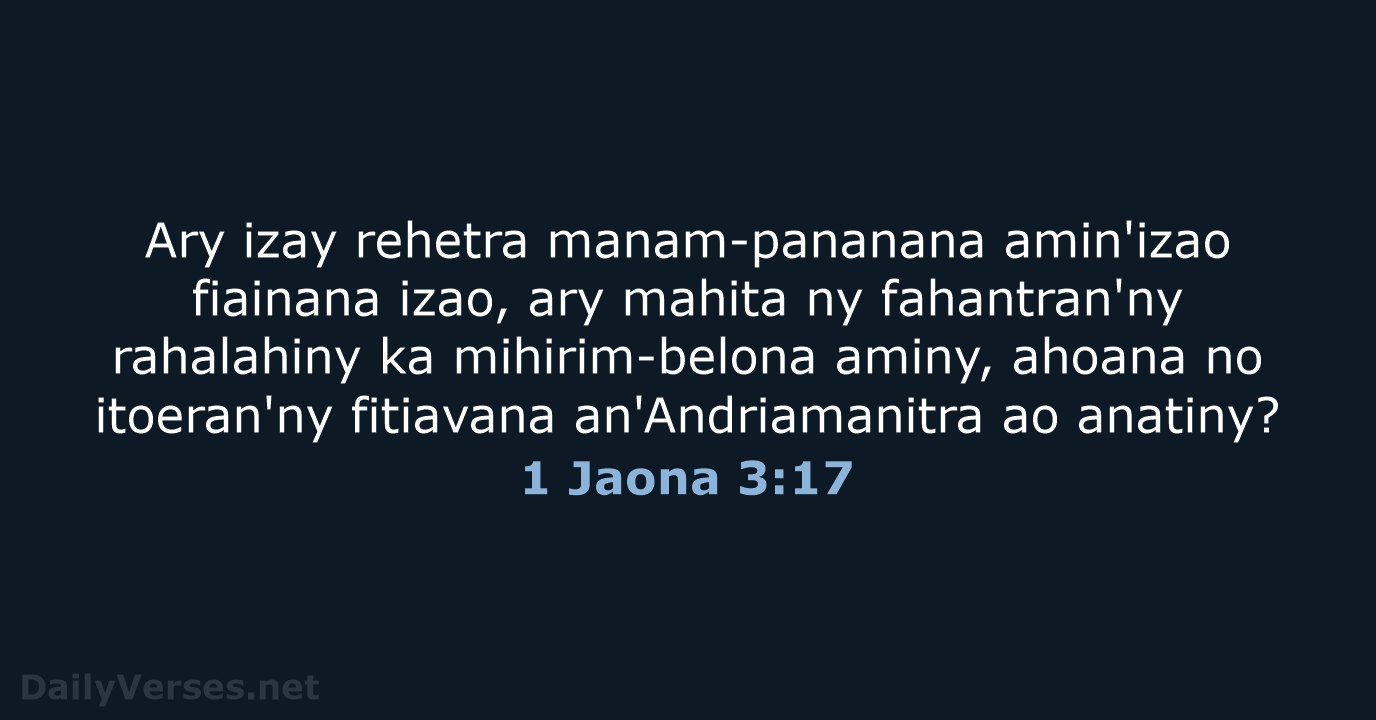 1 Jaona 3:17 - MG1865