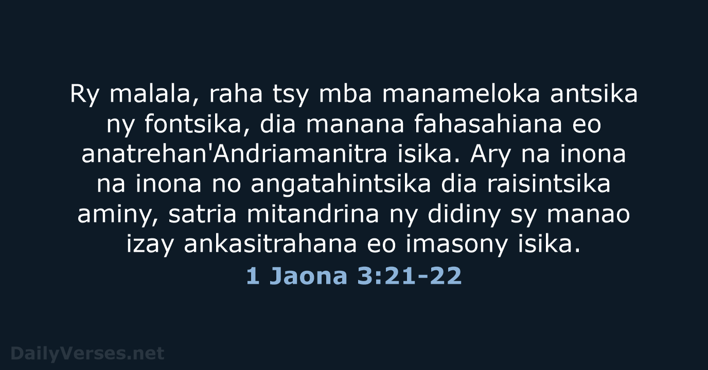 1 Jaona 3:21-22 - MG1865