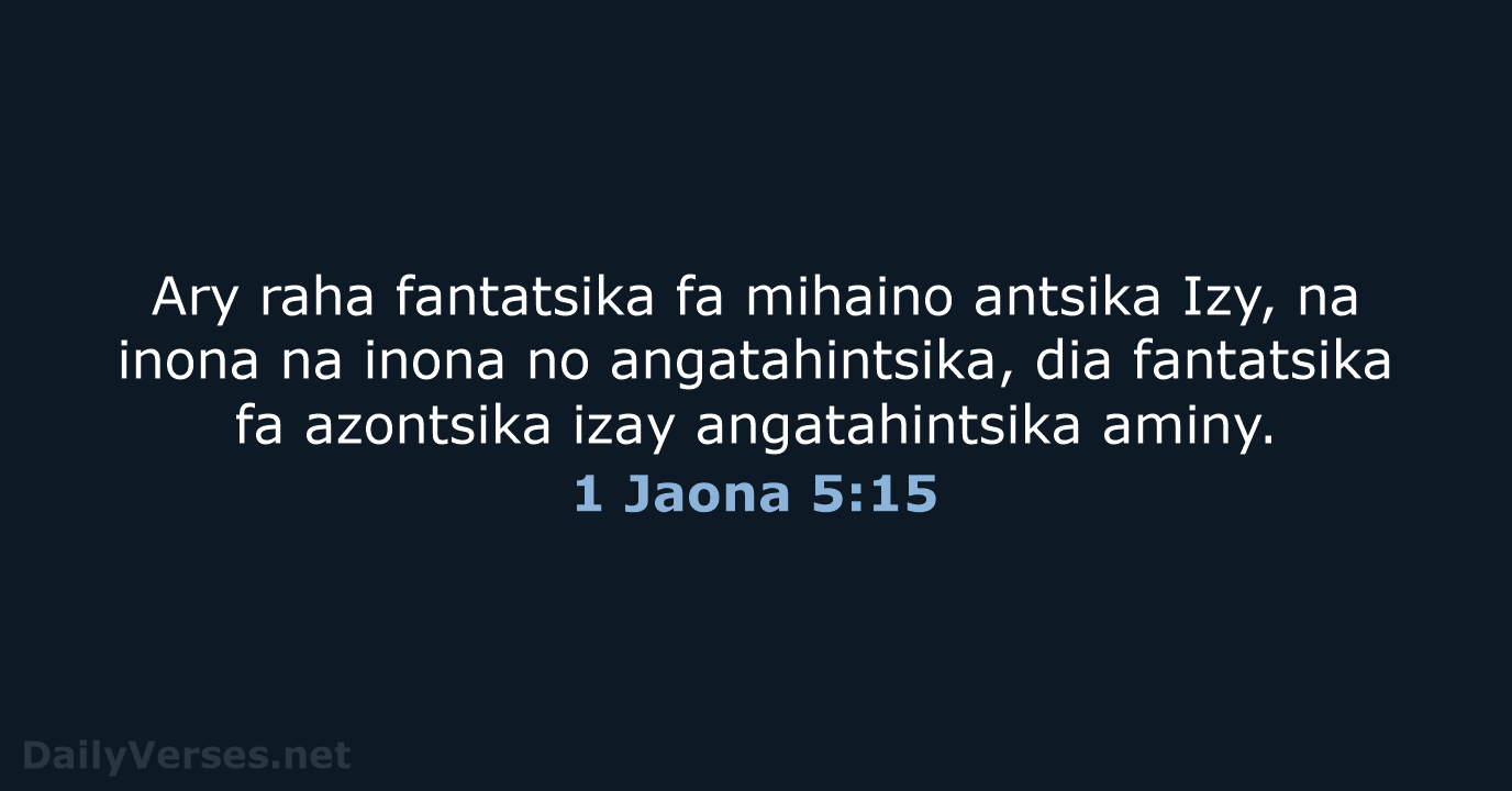 1 Jaona 5:15 - MG1865