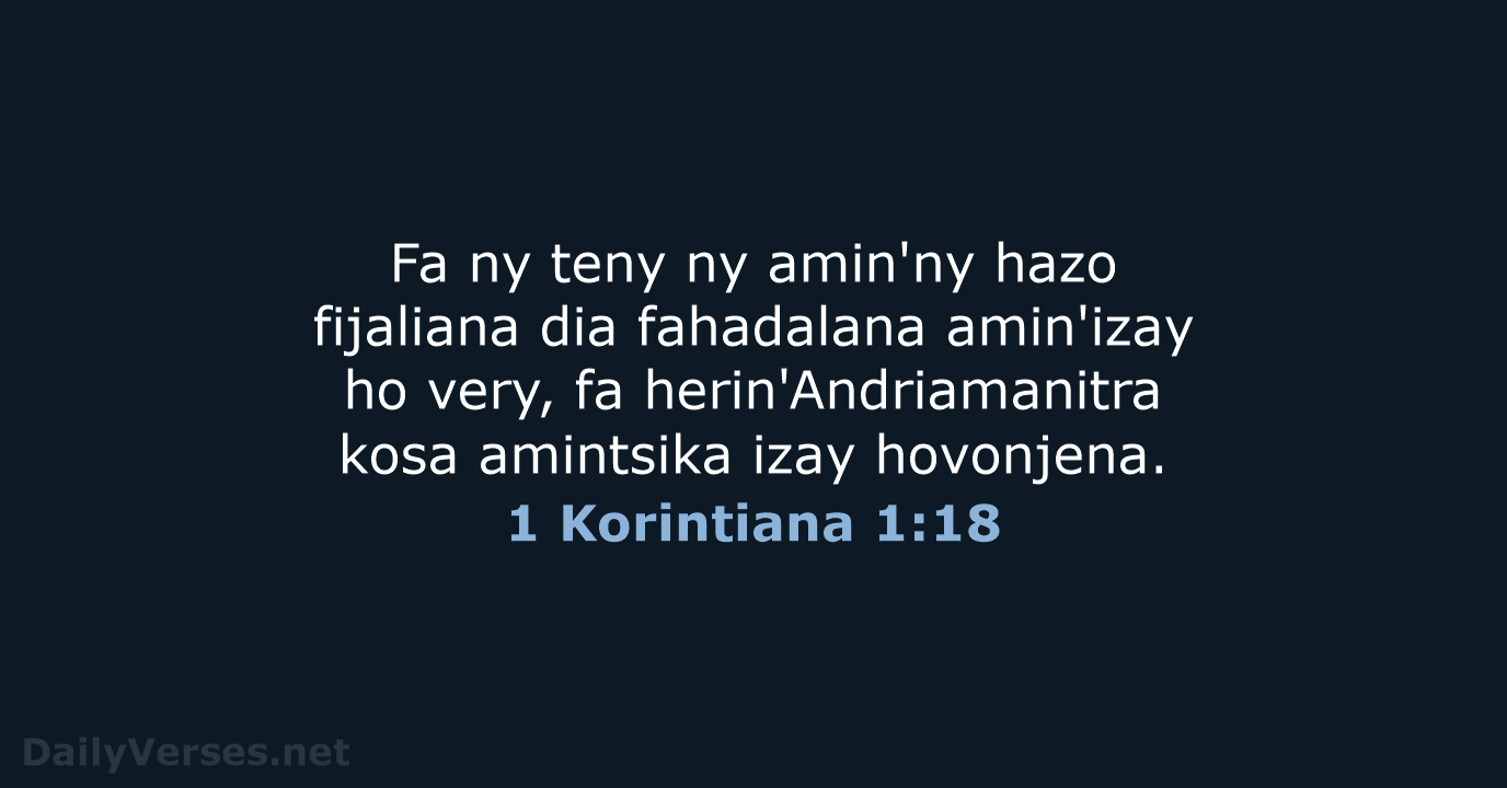 1 Korintiana 1:18 - MG1865