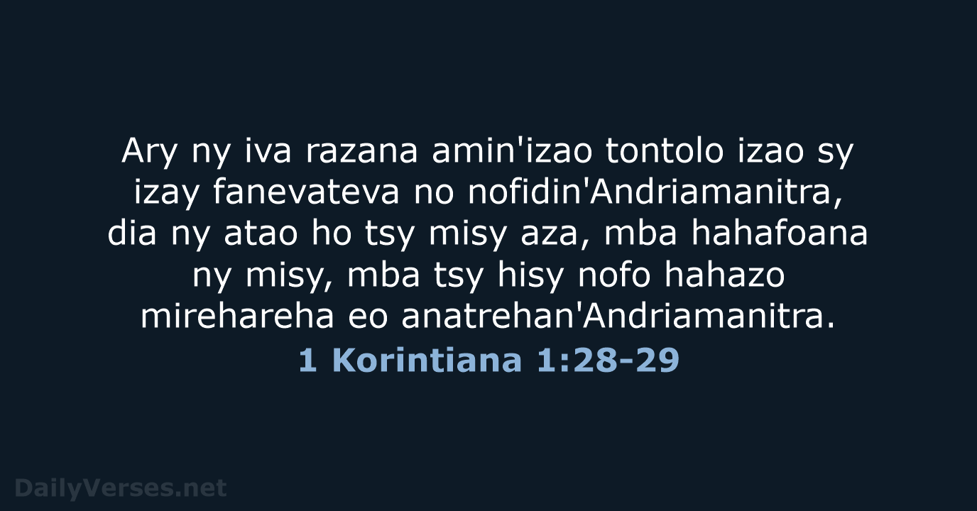 1 Korintiana 1:28-29 - MG1865