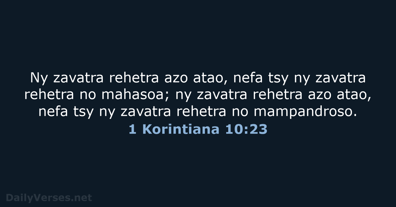 1 Korintiana 10:23 - MG1865