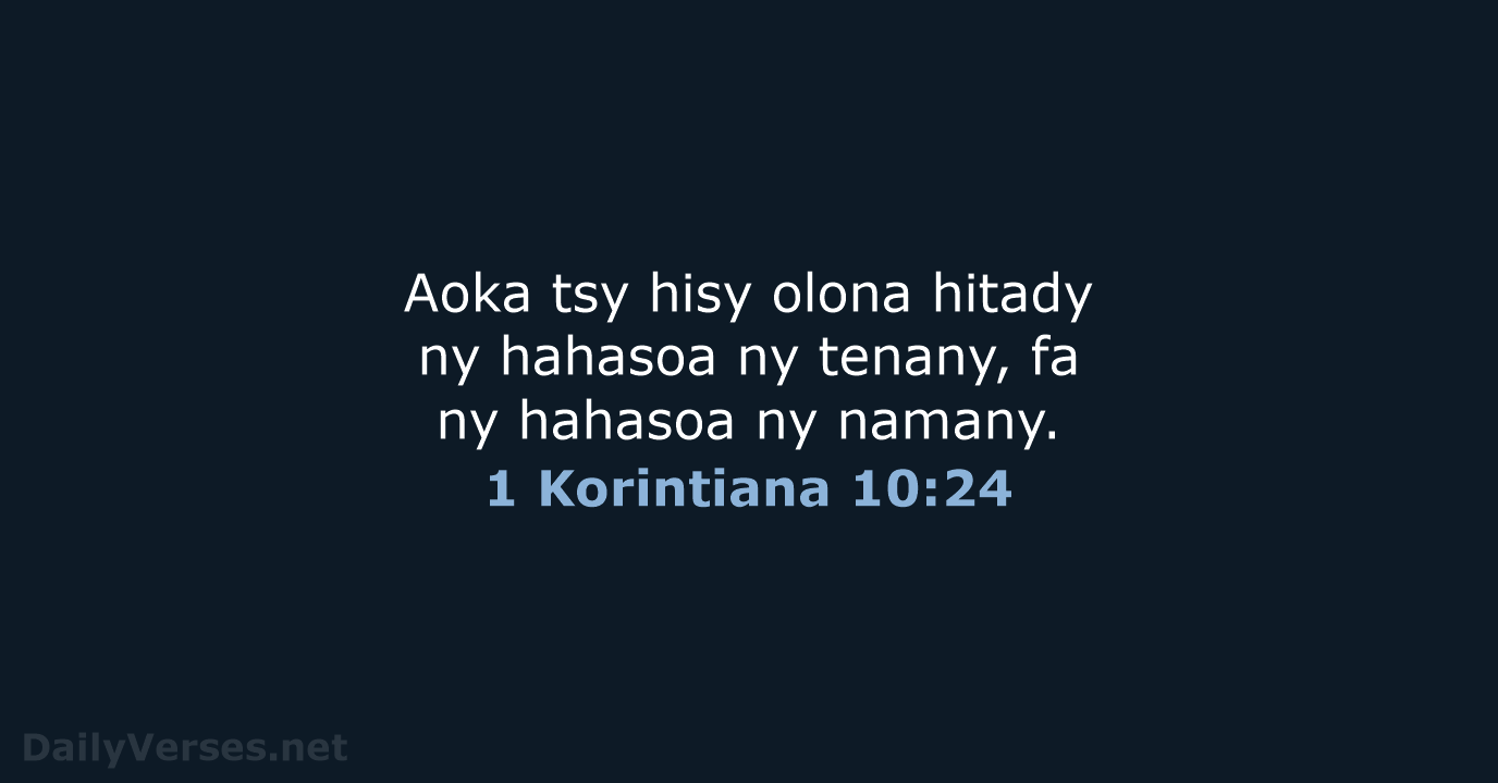 1 Korintiana 10:24 - MG1865