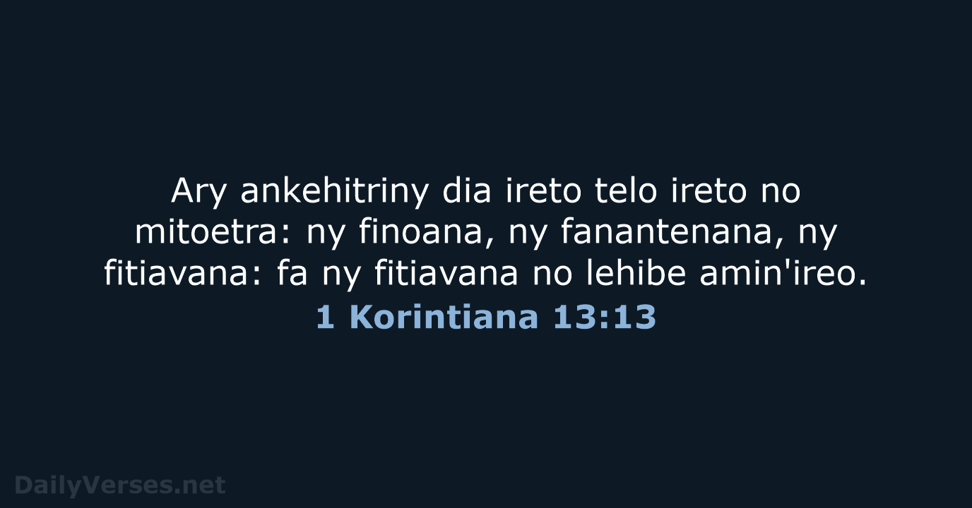 1 Korintiana 13:13 - MG1865
