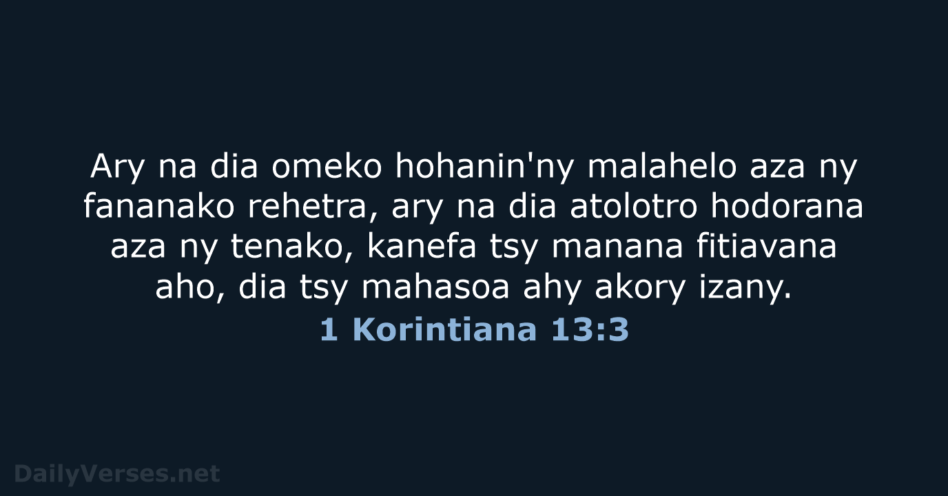 1 Korintiana 13:3 - MG1865