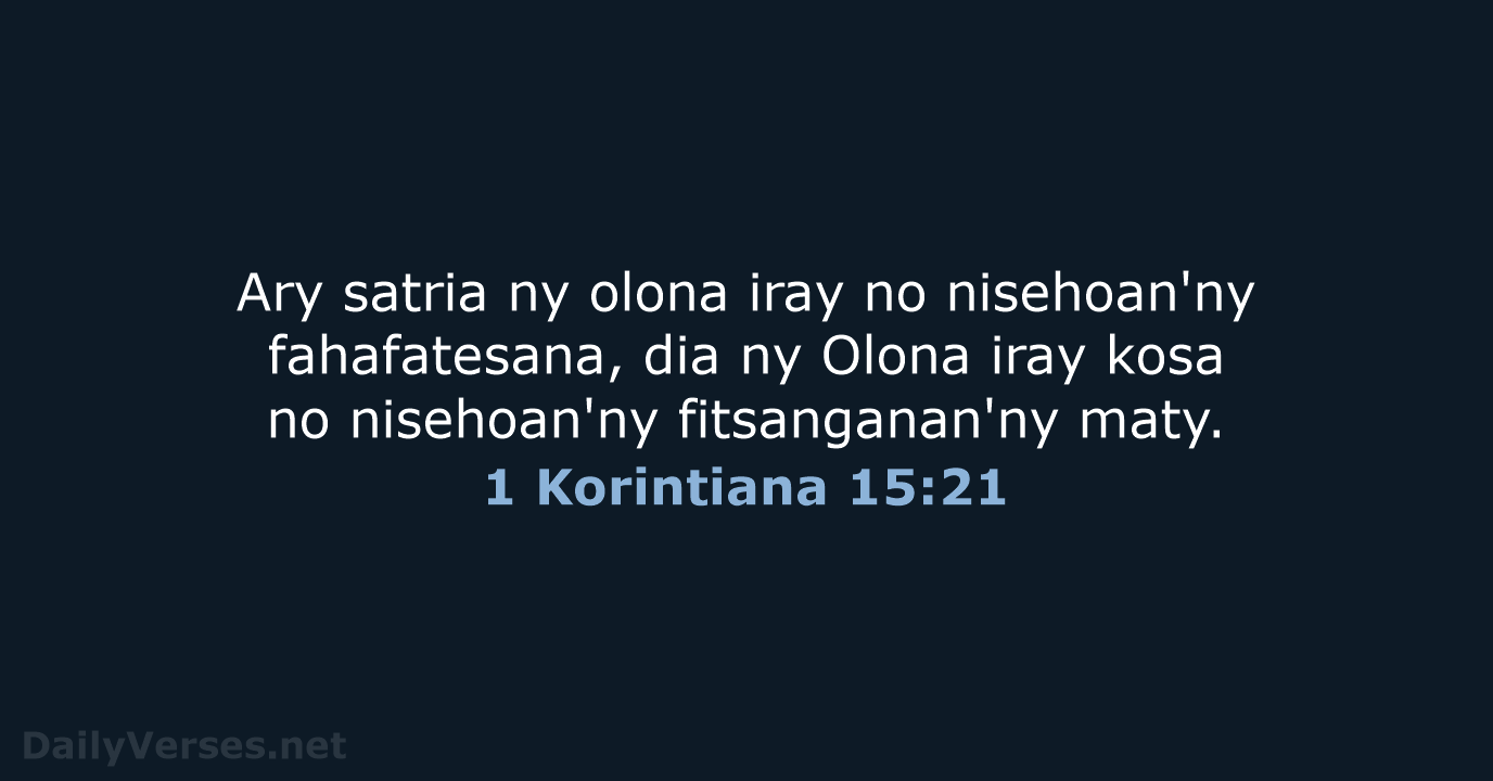1 Korintiana 15:21 - MG1865