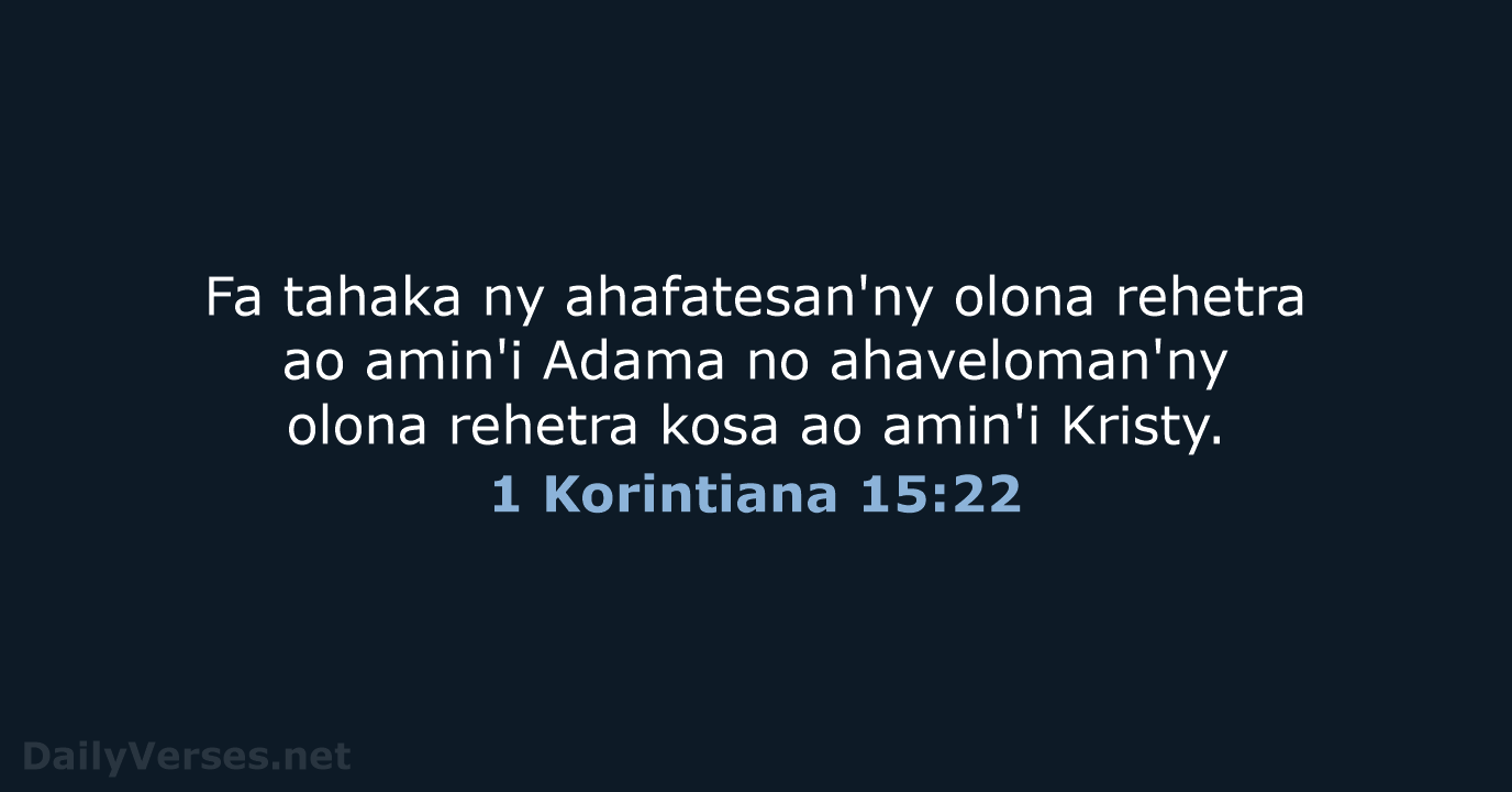 1 Korintiana 15:22 - MG1865