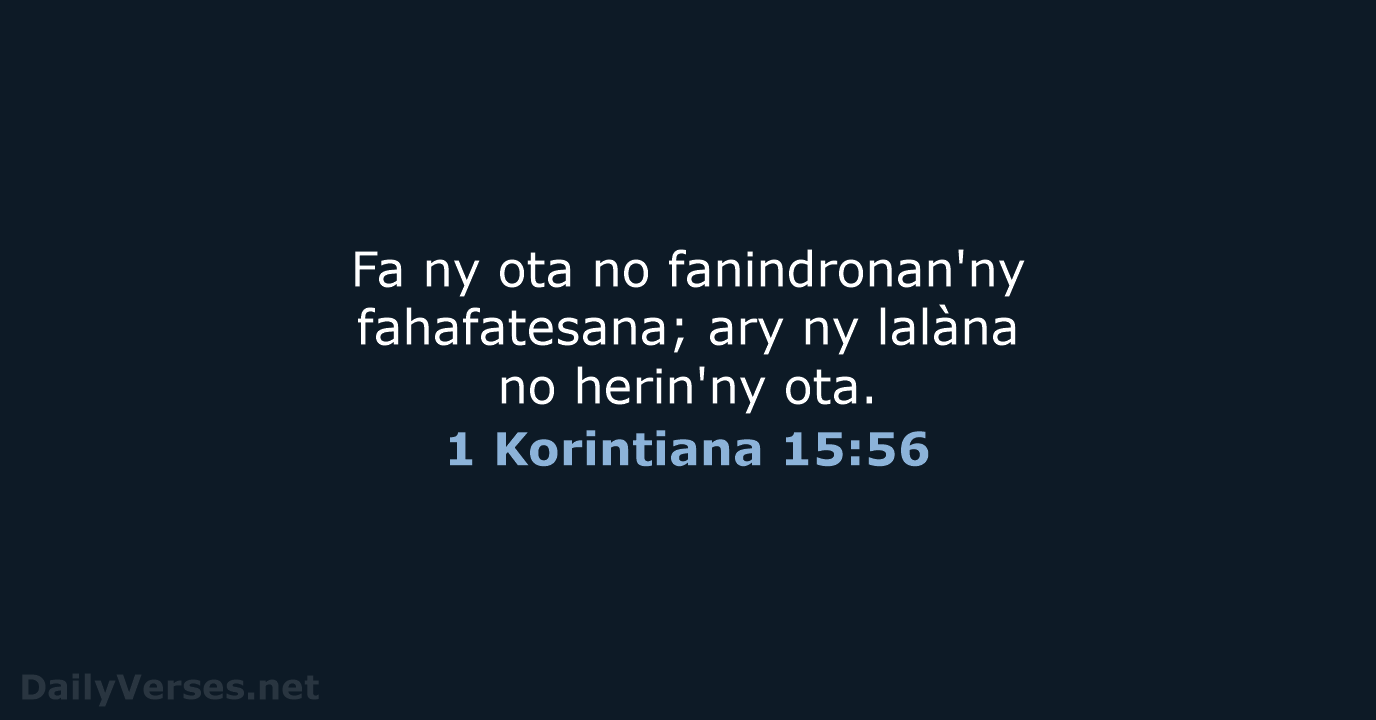 1 Korintiana 15:56 - MG1865