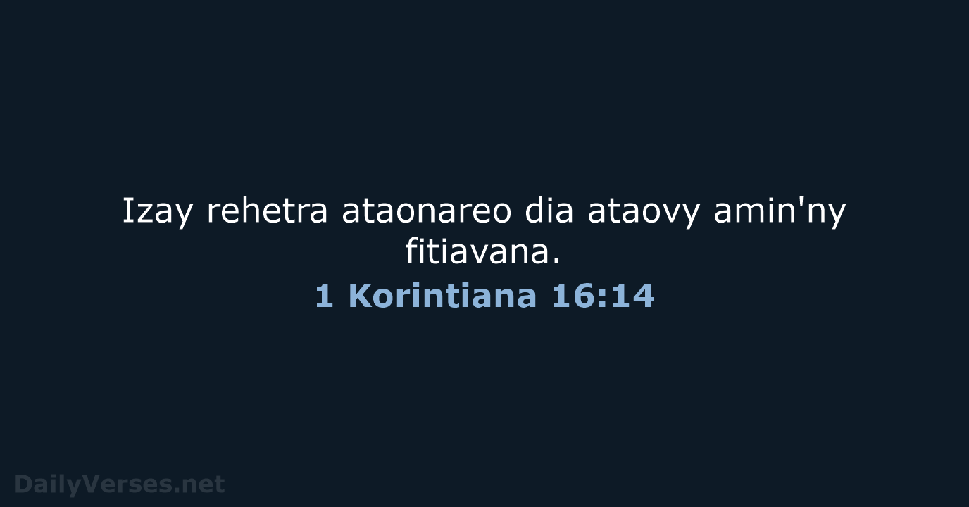 1 Korintiana 16:14 - MG1865