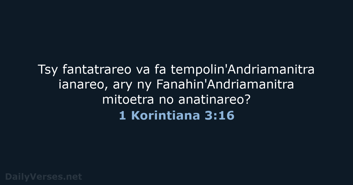 1 Korintiana 3:16 - MG1865
